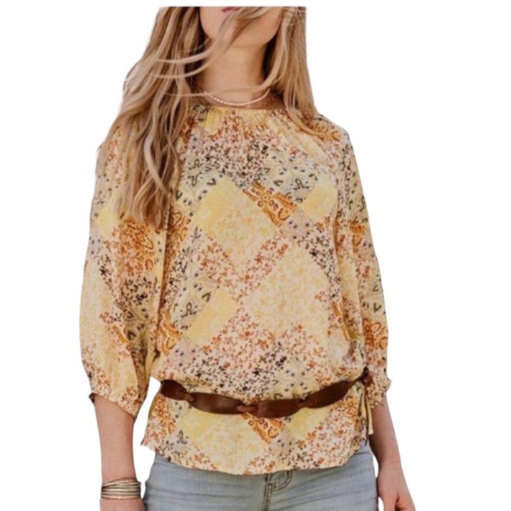 Good Hart Matilda Jane Top Boho Rockport Floral Boho Peasant Sz XS NWT